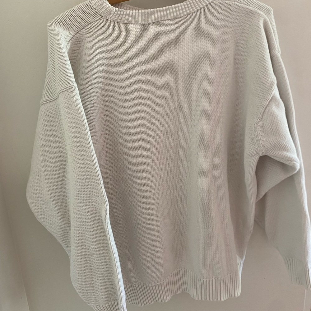 Classic White Sweater - Vintage Knit - Picture 3 of 5